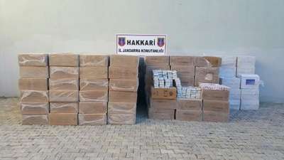 Hakkari'de 183 bin paket kaçak sigara ele geçirildi
