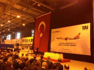 TUSAŞ Airbus A320 uçakları için 19 numaralı gövde panelini üretecek