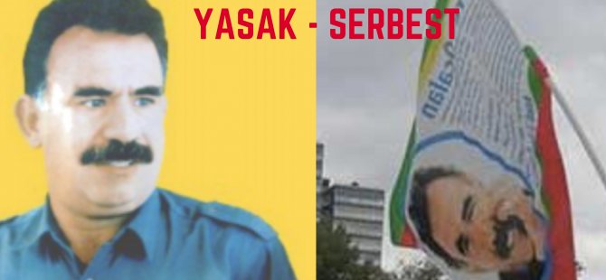Almanya'da Öcalan posteri komedisi
