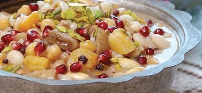 Bir kase aşure, 3 dilim ekmek ve 1 porsiyon meyveye eşit