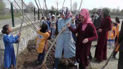 TEMA Vakfı, köylerdeki fidanları çocuklara emanet ediyor