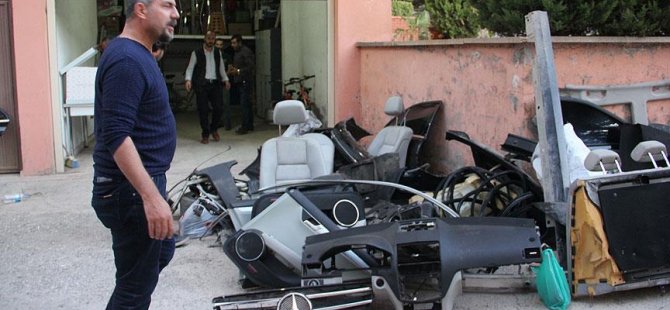 Tamire verilen Mercedes'i parçalayıp satmışlar