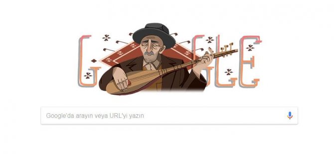 Google Aşık Veysel'e özel doodle yaptı