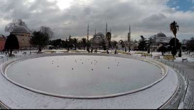 Kar örtüsü altında İstanbul