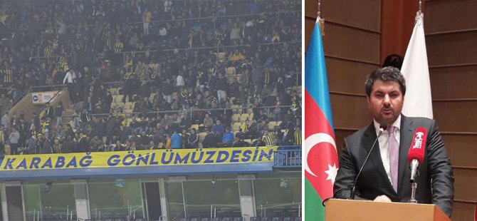 Kadıköy'de 'Karabağ gönlümüzdesin' pankartı