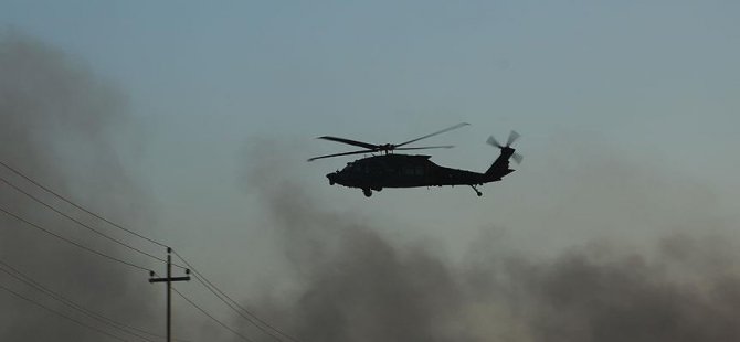 Sınırda helikopter kazası