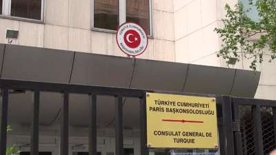 Paris Başkonsolosluk bahçesine kurulan çadırda yarından itibaren oy kullanılacak