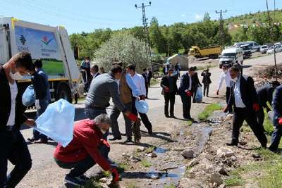 Köyde temizlik kampanyası