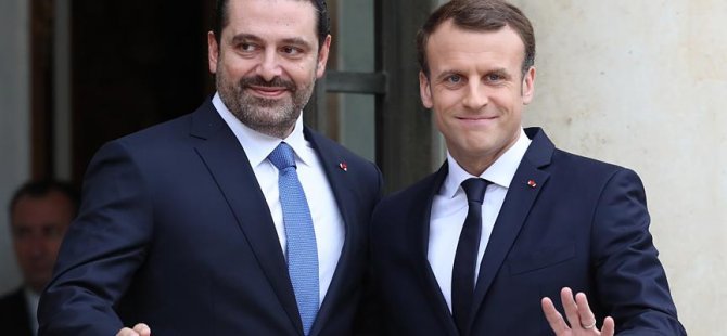 Macron, Paris'te Hariri ile görüştü
