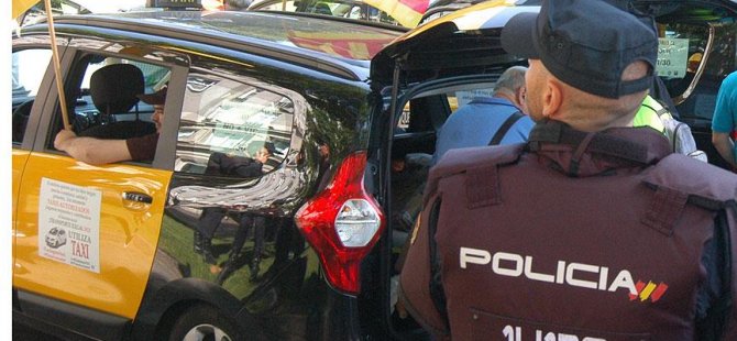 İspanya'da taksiciler grevde