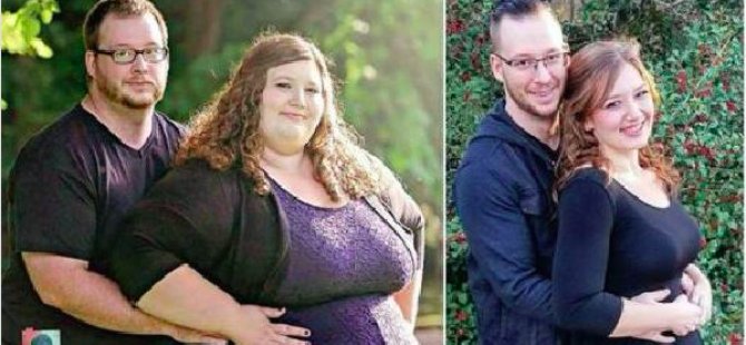 Obez çift birlikte 200 kilo verdi