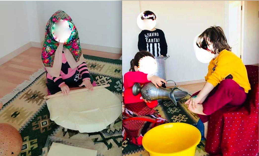 Anaokulu etkinliğinde kız çocuklarına erkeklerin ayağı yıkatıldı