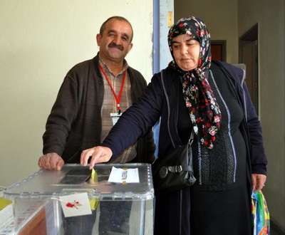 Kayseri Erkilet Havalimanı'nda oylarını kullandılar