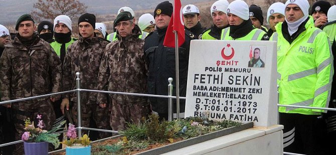 Şehit Polis Sekin kabri başında anıldı