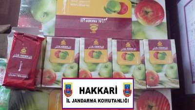 Şemdinli'de kaçak sigara ve nargile tütünü ele geçirildi