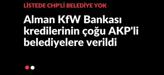 Alman KfW Bankası'nın finanse ettiği projeler