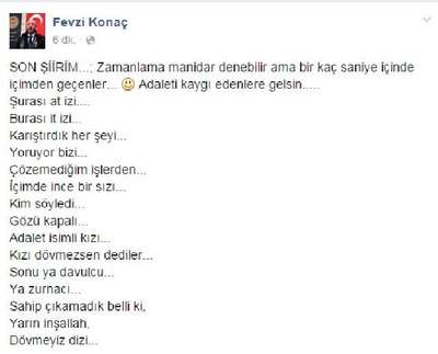 Kayseri Baro Başkanı Konaç’tan adalet şiiri