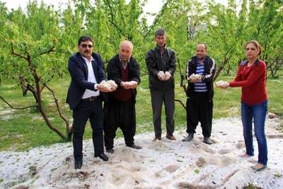 Mersin'de dolu zarara neden oldu