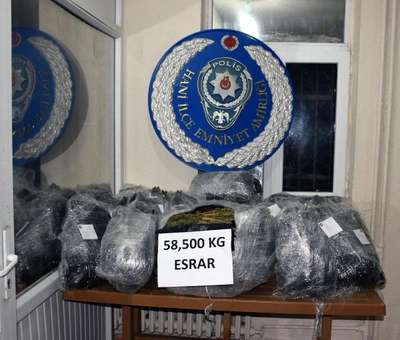 Hani’de 58 kilo esrar ele geçirildi