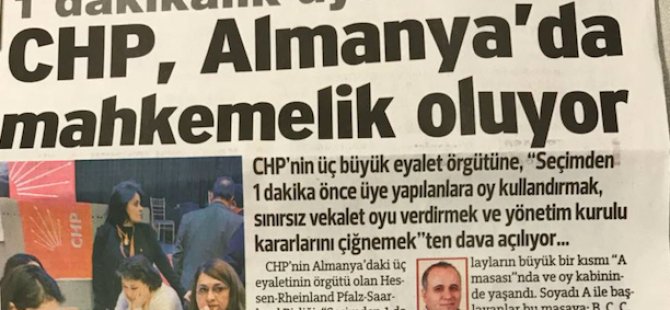 CHP, Almanya'da mahkemelik oluyor