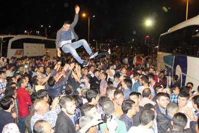 Şanlıurfa'da davullu-zurnalı asker uğurlaması