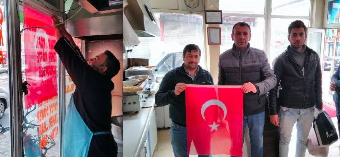 CHP Afrin'e destek için Türk bayrağı dağıttı