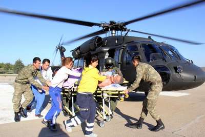 Kalp krizi geçirdi, askeri helikopterle hastaneye kaldırıldı