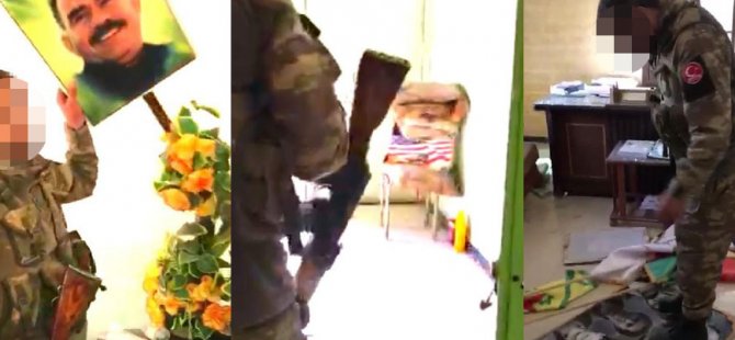 Öcalan'ın posteri böyle indirildi