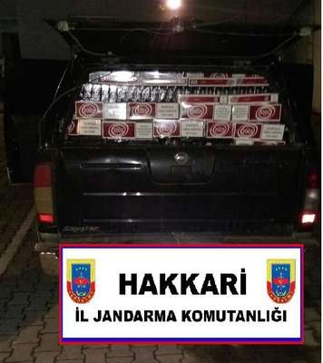 Yüksekova'da 21 bin 500 paket kaçak sigara ele geçirildi