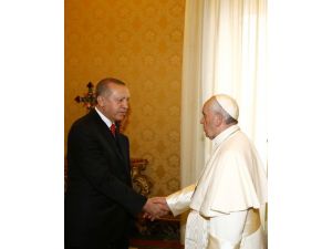 Papa, Erdoğan'ı kabul etti
