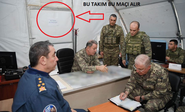 Harekat Merkezi'nde 'Bu takım bu maçı alır' yazısı
