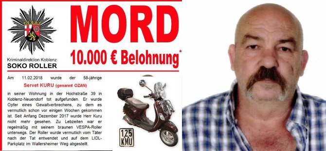 Katilini yakalatana 10 bin avro ödül