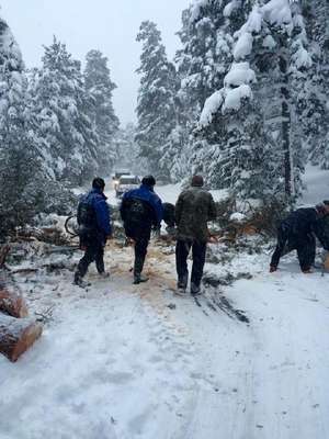 Kar yağışı Bolu Dağı'nda ulaşımı etkiliyor (6)
