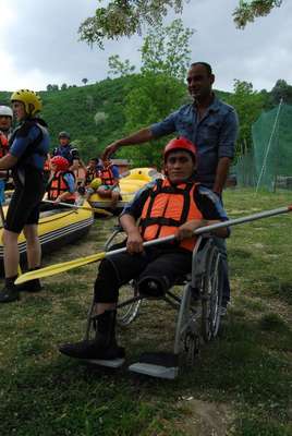 Engelli çocukların rafting heyecanı