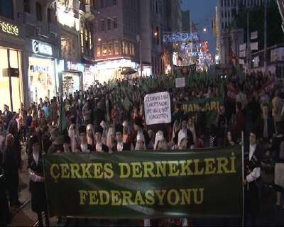 Çerkez sürgününün 151. yıldönümünde anma yüryüşü