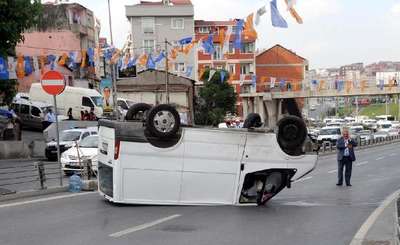 Şişli'de ehliyetsiz sürücü kazası