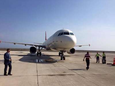 Ordu- Giresun Havalimanı'na ilk uçak indi