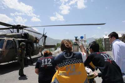 Askeri helikopter, Hakkari'de yeni doğan bebek için havalandı
