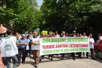 Gölbaşı'nda termik santral tepkisi