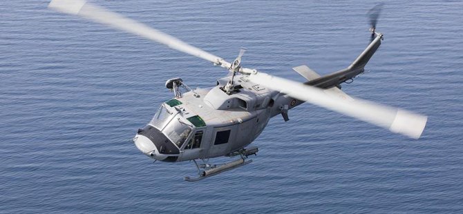 İtalyan donanma helikopteri düştü