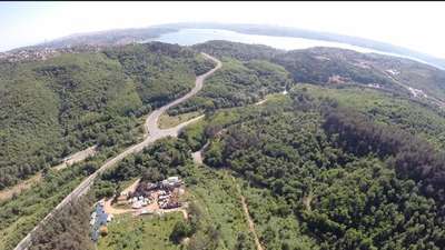 Beykoz'da imara açılacak orman arazisi havadan böyle görüntülendi