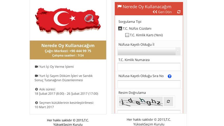 Seçmen sorgulama mobil uygulaması