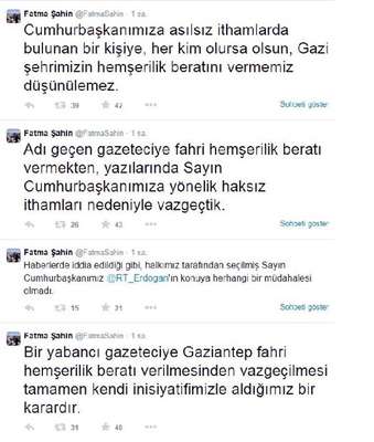 Fatma Şahin: Cumhurbaşkanımıza ithamda bulunana hemşerilik beratı vermeyiz