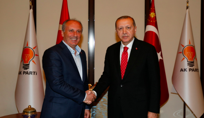 Erdoğan, İnce'yi ağırladı