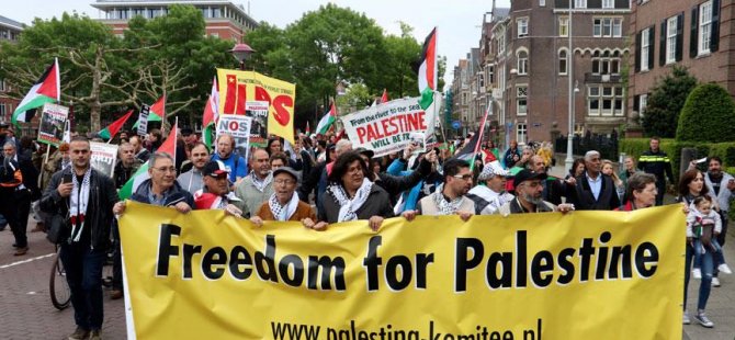 Hollanda'da 'İsrail' protestosu