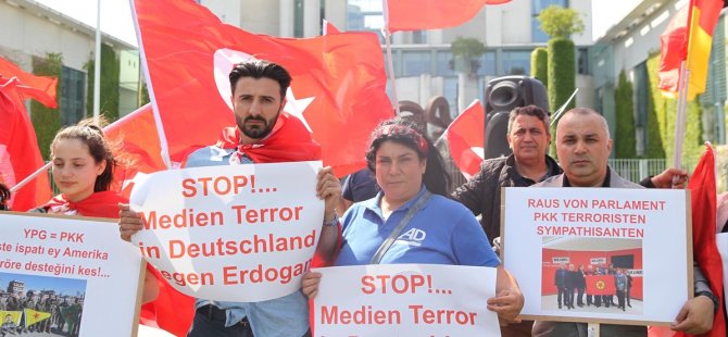 Almanya'da Erdoğan protestosu