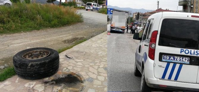 TIR’dan fırlayan tekerin çarpmasıyla öldü