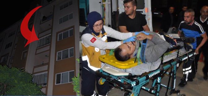 Eşini döven gurbetçi çatıdan düştü