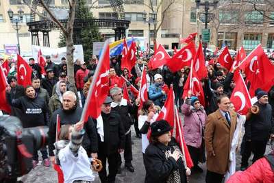 New York'ta Fethullar Gülen protestosu