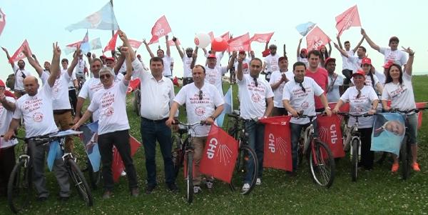 CHP'nin bisiklet timleri görevde